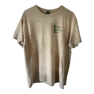 California Conservation Corps Tee Shirt Graphic Logo Vintage Style L Tan T-Shirt